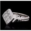 Image 2 : 14KT White Gold 0.95ctw Diamond Ring
