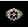 Image 1 : 18KT Yellow Gold 1.26ctw Ruby and Diamond Ring