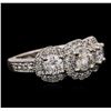 Image 2 : 14KT White Gold 1.83ctw Diamond Ring