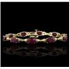 Image 1 : 14KT Yellow Gold 15.30ctw Ruby Bracelet