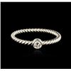 Image 1 : 14KT White Gold 0.09ct Diamond Ring