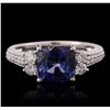 Image 1 : 14KT White Gold 2.52ct Tanzanite and Diamond Ring