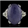 Image 1 : SILVER 7.55ct Tanzanite and White Topaz Ring