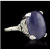 Image 2 : SILVER 7.55ct Tanzanite and White Topaz Ring