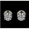 Image 1 : 1.05ctw Diamond Stud Earrings - 14KT White Gold