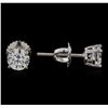 Image 2 : 1.05ctw Diamond Stud Earrings - 14KT White Gold