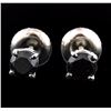 Image 1 : 14KT White Gold 0.50ctw Black Diamond Earrings