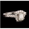 Image 2 : 14KT White Gold EGL USA Certified 1.67ctw Diamond Ring