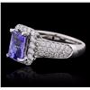Image 2 : 14KT White Gold 1.84ct Tanzanite and Diamond Ring