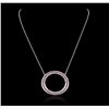 Image 1 : 14KT White Gold 2.00ctw Pink Sapphire Necklace