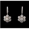 Image 1 : 14KT White Gold 1.90ctw Diamond Earrings