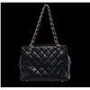 Image 2 : Authentic Chanel Black Quilted Caviar Skin Leather Bag