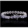 Image 2 : 14KT White Gold 30.68ctw Tanzanite Bracelet