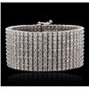 Image 1 : 14KT White Gold 47.05ctw Diamond Bracelet