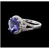 Image 2 : 14KT White Gold 2.32ct Tanzanite and Diamond Ring