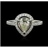 Image 1 : 18KT White Gold 1.06ctw Diamond Ring