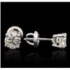 Image 2 : 14KT White Gold 1.23ctw Diamond Solitaire Earrings
