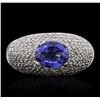 Image 1 : 14KT White Gold 1.85ct Tanzanite and Diamond Ring