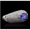 Image 2 : 14KT White Gold 1.85ct Tanzanite and Diamond Ring