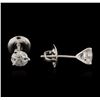 Image 2 : 14KT White Gold 0.67ctw Diamond Stud Earrings