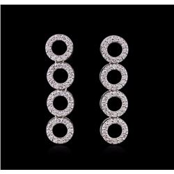 14KT White Gold 0.90ctw Diamond Earrings