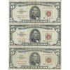 Image 1 : 1963 $5 Red Seal Bill Lot of 3