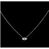 Image 2 : 0.11ctw Diamond Necklace - 14KT White Gold