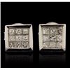 Image 1 : 14KT White Gold 0.69ctw Diamond Earrings