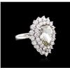 Image 2 : 14KT White Gold 9.34ctw Diamond Ring