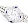 Image 1 : Rolex Stainless Steel Diamond and Sapphire DateJust Ladies Watch