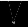Image 4 : 14KT White Gold 0.13ctw Diamond Purse Pendant With Chain