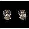 Image 1 : 14KT White Gold 0.63ctw Diamond Stud Earrings