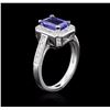 Image 3 : 14KT White Gold 1.69ct Tanzanite and Diamond Ring