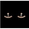 Image 1 : 1.10ctw Diamond Earrings - 14KT Rose Gold