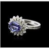 Image 2 : 14KT White Gold 1.79ct Tanzanite and Diamond Ring