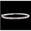 Image 1 : 1.00ctw Diamond Bangle Bracelet - 14KT White Gold