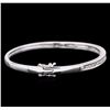 Image 2 : 1.00ctw Diamond Bangle Bracelet - 14KT White Gold