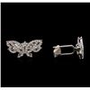 Image 2 : 1.00ctw Diamond Cufflinks - 14KT White Gold