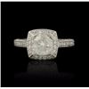 Image 1 : 14KT White Gold 1.24ct Diamond Ring