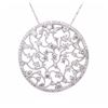 Image 2 : 14KT White Gold 1.25ctw Diamond Pendant With Chain