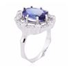 Image 3 : 14KT White Gold 6.74ct Tanzanite and Diamond Ring