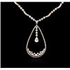 Image 2 : 14KT White Gold 1.88ctw Diamond Necklace