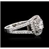 Image 2 : 14KT White Gold 1.11ctw Diamond Ring