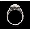 Image 3 : 14KT White Gold 1.11ctw Diamond Ring