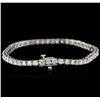 Image 2 : 14KT White Gold 5.13ctw Diamond Tennis Bracelet