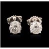 Image 1 : 14KT White Gold 1.61ctw Diamond Stud Earrings