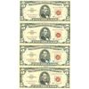 Image 1 : 1963 $5 Red Seal Bill Lot of 4