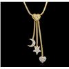Image 1 : 14KT Yellow Gold 0.25ctw Diamond Necklace