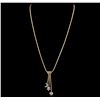 Image 2 : 14KT Yellow Gold 0.25ctw Diamond Necklace