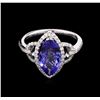 Image 1 : 2.05ct Tanzanite and Diamond Ring - 14KT White Gold